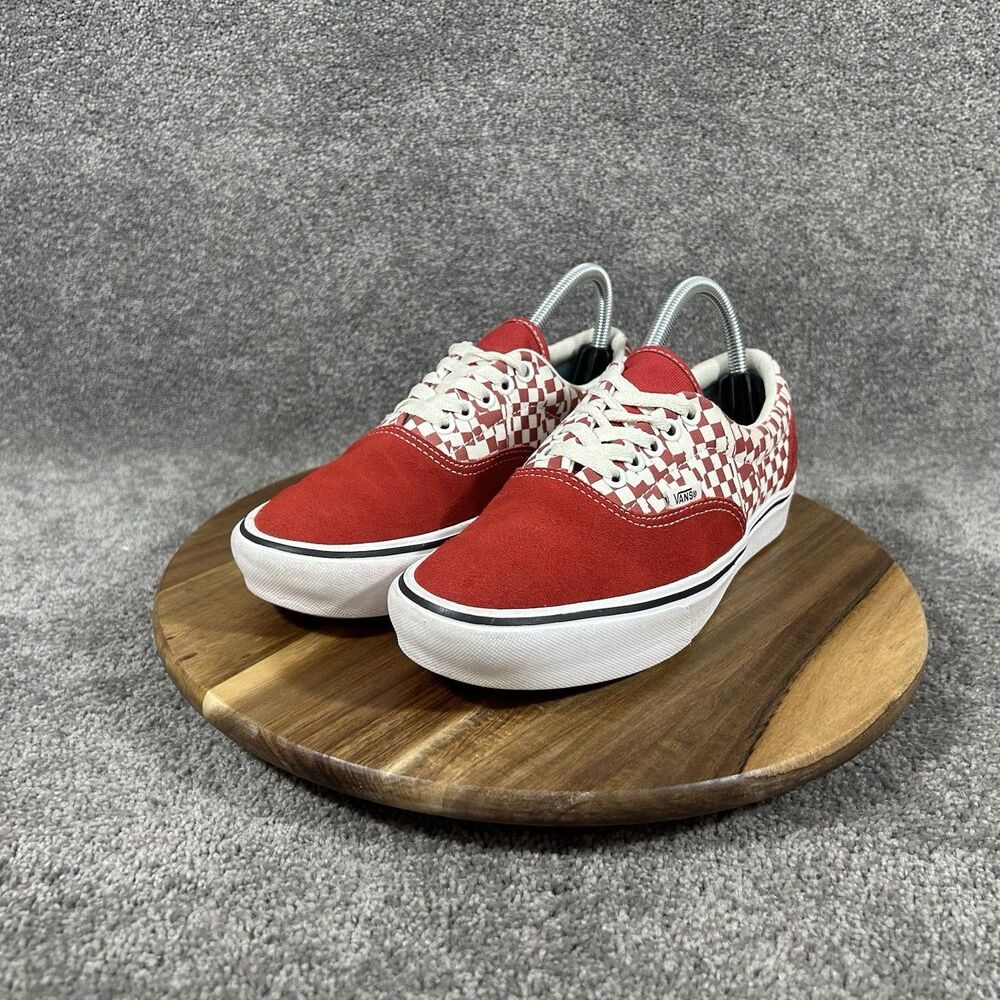 Vans ComfyCush Tear Check Women’s Size 8 Red White Athletic Skate Shoes Used - Picture 5 of 12